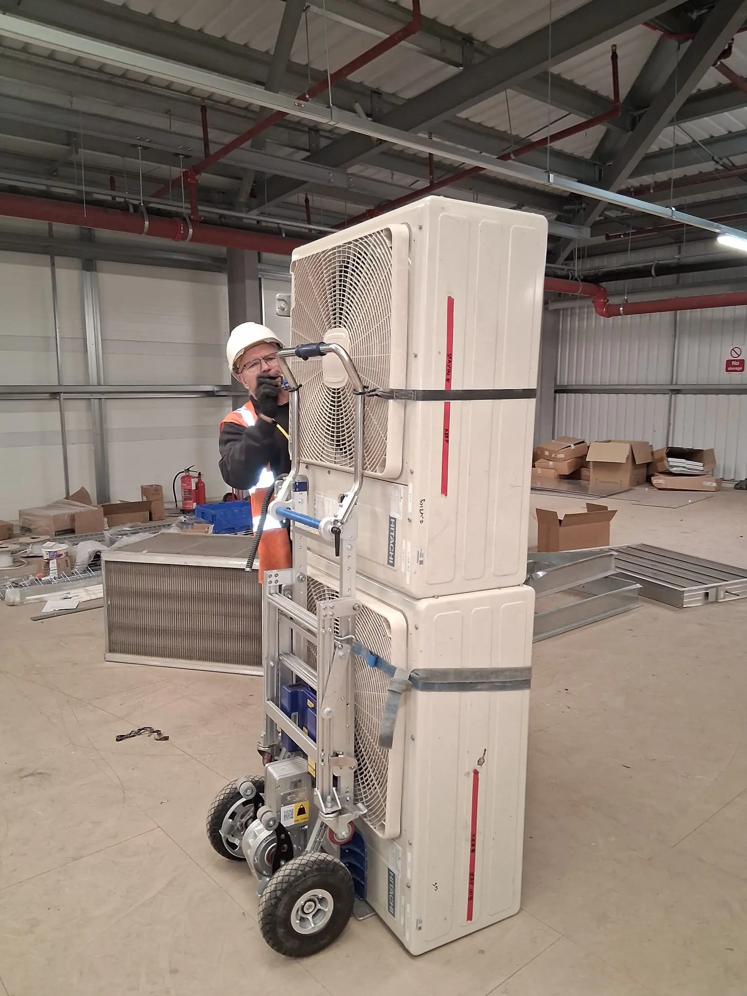 Sprinter Pro 275 powered climber handling HVAC